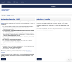 Membership Menu adherer les formules